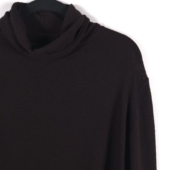 EILEEN FISHER 100%‎ WOOL HONG KONG MADE ITALIAN YARN Loose Turtleneck Top MEDIUM - Picture 8 of 11